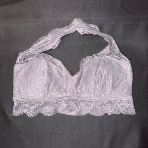 Aerie Lace Halter Bandeau - Cream